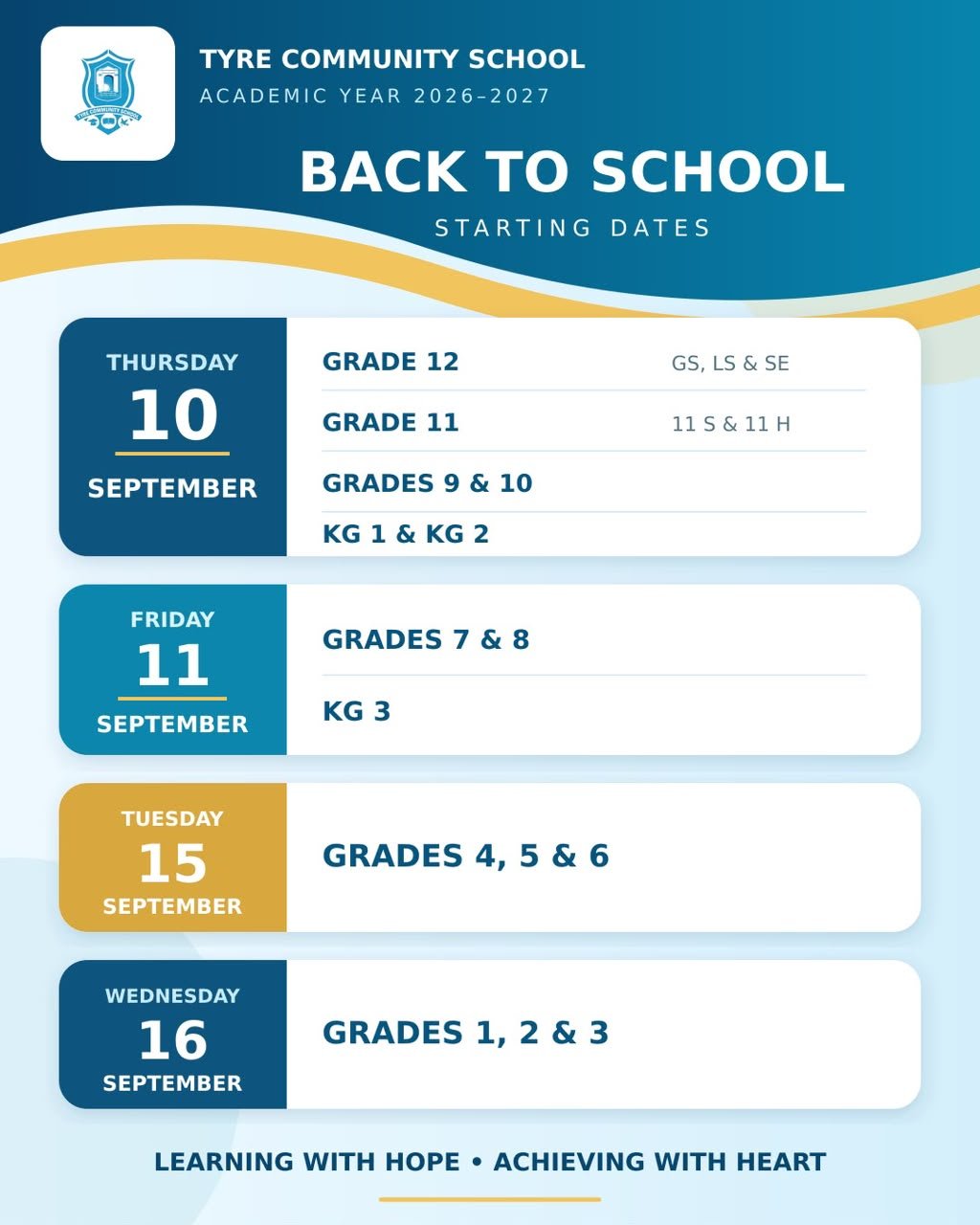 TCS BACK TO SCHOOL